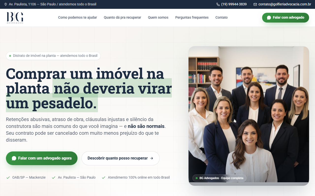 Landing Golfieri Imóveis na Planta